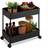 Relaxdays Rolling Cart Black Trolley Table 21.5x39.5cm