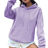 Shein EZwear Kangaroo Pocket Drop Shoulder Drawstring Thermal Lined Hoodie,Long Sleeve Tops