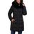 Tahari Stitched Faux Fur Hood Puffer Coat - Black