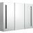 vidaXL LED Bathroom Mirror Cabinet Concrete Grey 89x14x62 cm