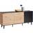 Xora 2798023202 Black/Oak Artisan Sideboard 178x78cm