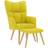 vidaXL 4016787 Light Yellow Lænestol 95.5cm 2stk