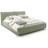 KAWOLA Bett Henry Polsterbett Cord Olivgrün Frame Bed