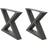vidaXL 4012690 Anthracite Bordsben 31.3cm 2st