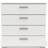 CaliCosy Izzy Matte White Chest of Drawer 79x82cm