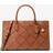 Michael Kors Medium Woven Leather Satchel - Brown