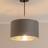 ValueLights Reni Medium Grey Velvet with Chrome Inner Ceiling Lamp Shade