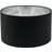 ValueLights Reni Medium Black Fabric with Chrome Silver Inner Drum Pendant Lamp