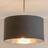ValueLights Reni Large Charcoal Fabric with Metallic Chrome Silver Shade