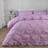 Highams Diamond Pintuck Pinch Pleat Duvet Cover Purple (198x198cm)
