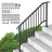 Bed Bath & Beyond Handrails for Outdoor Steps, Transitional Carbon Steel Railings for Seniors, Concrete Steps Porch Deck Black (5-6 Step)
