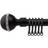 New Edge Blinds Bejeweled Extendable Metal Curtain Pole Set 120 cm 210 cm