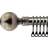 New Edge Blinds 16-19mm Sphere Extendable Metal Curtain Pole Set 160-300 cm