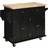 Homcom Rolling Kitchen Island Cart With Rubber Wood Top Trolley Table