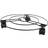 HOME It Pot Trolley Round Galvanized Black Plantekasse