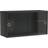 String Display 30 x 78 cm Dark Grey Glass Cabinet 78x42cm