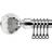 New Edge Blinds Cristalla Extendable Metal Curtain Pole Set 120 cm 210 cm