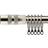 New Edge Blinds Sparkle Extendable Metal Curtain Pole Set 120 cm 210 cm