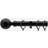 New Edge Blinds Matt Black 28mm Ball Curtain Pole 250 cm