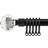 New Edge Blinds Cristalla Extendable Metal Curtain Pole Set 120 cm x 210 cm