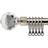 New Edge Blinds Cristalla Extendable Metal Curtain Pole Set 16-19mm