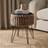 OHS Faux Fur Ribbed Storage Hairpin Mink Seating Stool