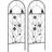 OutSunny Svarta Metallspaljé 38 x 98 cm 2-pack
