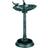 OutSunny Tall Bird Bath 81cm with 2 Birds Green
