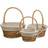 Alexandra House Living Wicker Natural Basket 35cm 3pcs