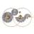 Beliani Flower Promethium Metal Gold Wall Decor