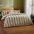 Wylder Nature Birdie Stripe Ruffle Set Duvet Cover Pink, Natural