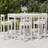 vidaXL 7 Piece Garden White Outdoor Bar Set, 1 Table incl. 6 Chairs