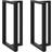 vidaXL Barbordsben T-formet 2 Stk Sort 60x35x100-101 Bordben