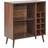 Beliani Tullamore Dark Wood Glass Cabinet 84x91cm