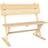 OutSunny 2 Seater Wooden Outdoor Loveseat Natural Garden Bench