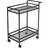 Vortex Drinkvagn 60 x 35 cm Svart Rullbord