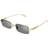 Gucci Rectangular Sunglasses - Metal Gold