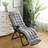 LivingAndHome Bench Recliner Lounge Chair Cushions Grey (160x50cm)