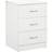 Homcom Modern 3 Drawers Side Cabinet White Bedside Table