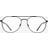 Matte Black Pilot Metal Eyeglasses Full Rim