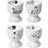 Pluto Design Äggkoppar Mumin Joy Set of 4 Äggredskap 4st