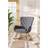 Living and Home Modern Grey Upholstered Rocking Chair