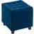 Homcom Square Footstool Small Ottoman with Wood Legs Foot Stool