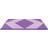 Costway Pink and Purple PU Leather Mat 240cm