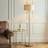 Endon Lighting Highclere Light Vintage Brass Natural Floor Lamp