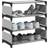 vidaXL 4-Tier Grey 54 x 28 x 55 cm Shoe Rack