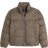 Hollister Boxy Mock Neck Puffer Jacket - Brown