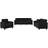 vidaXL 3202305 Black Soffa 210cm 3st 3-sits, 2-sits