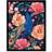 ARTERY8 Peacock Bird with Pink Flower Black Framed Art 23.4x32.3cm