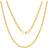 Nuragold Diamond Cut Rope Chain Lightweight Necklace 3mm - Gold